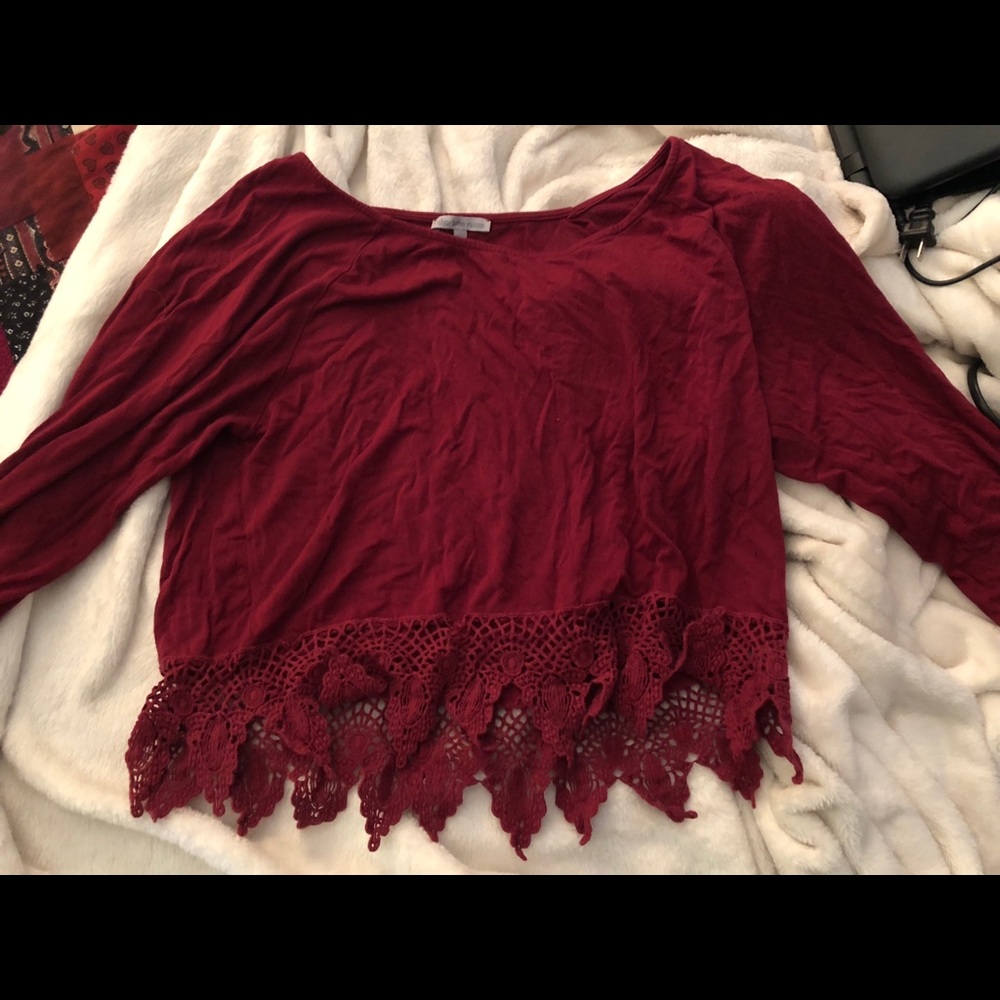 Maroon half sleeve shirt!